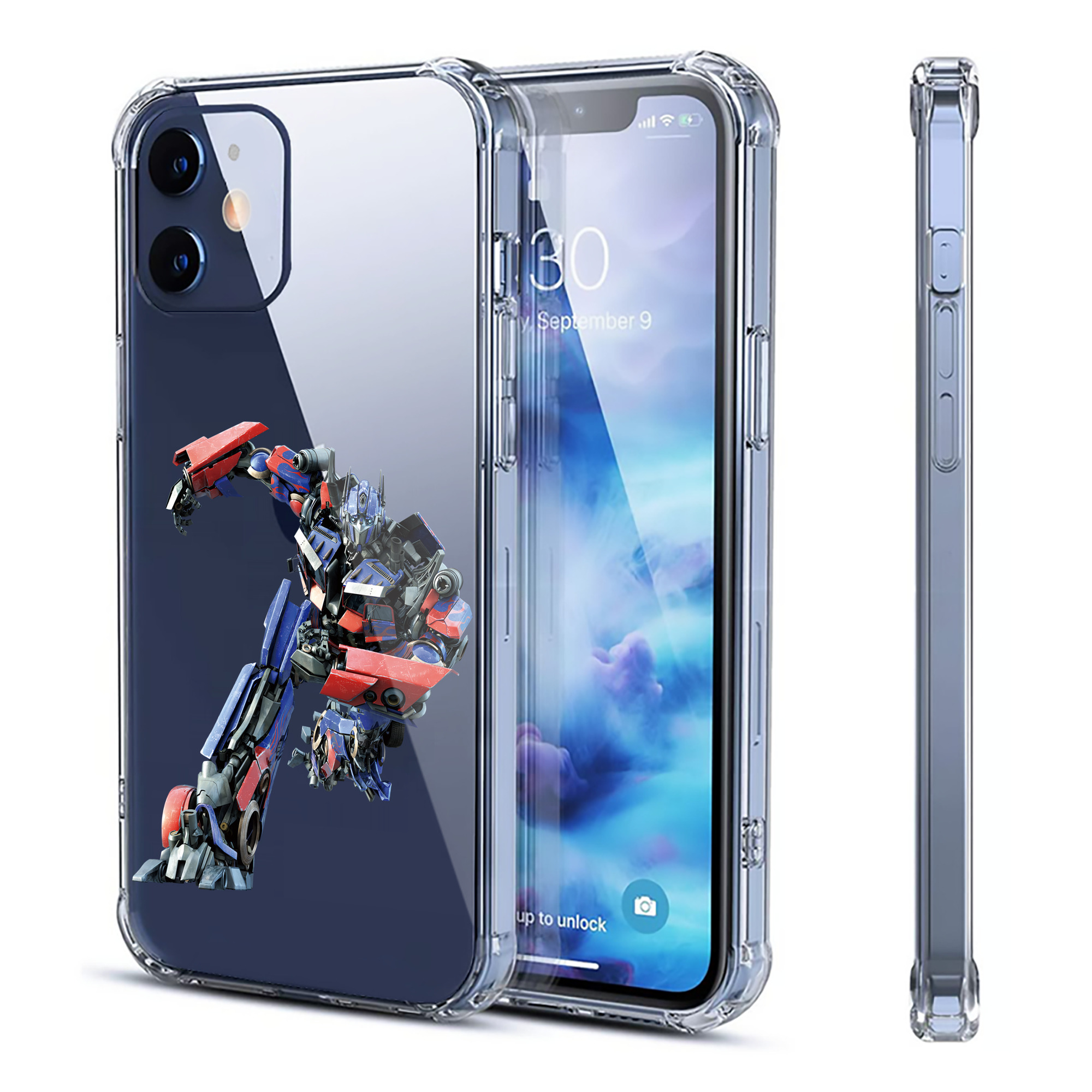 （画像用） Transformers トランスフォーマー 【iPhone 12シリーズ対応】透明スマホケース（クリアソフトケース）
